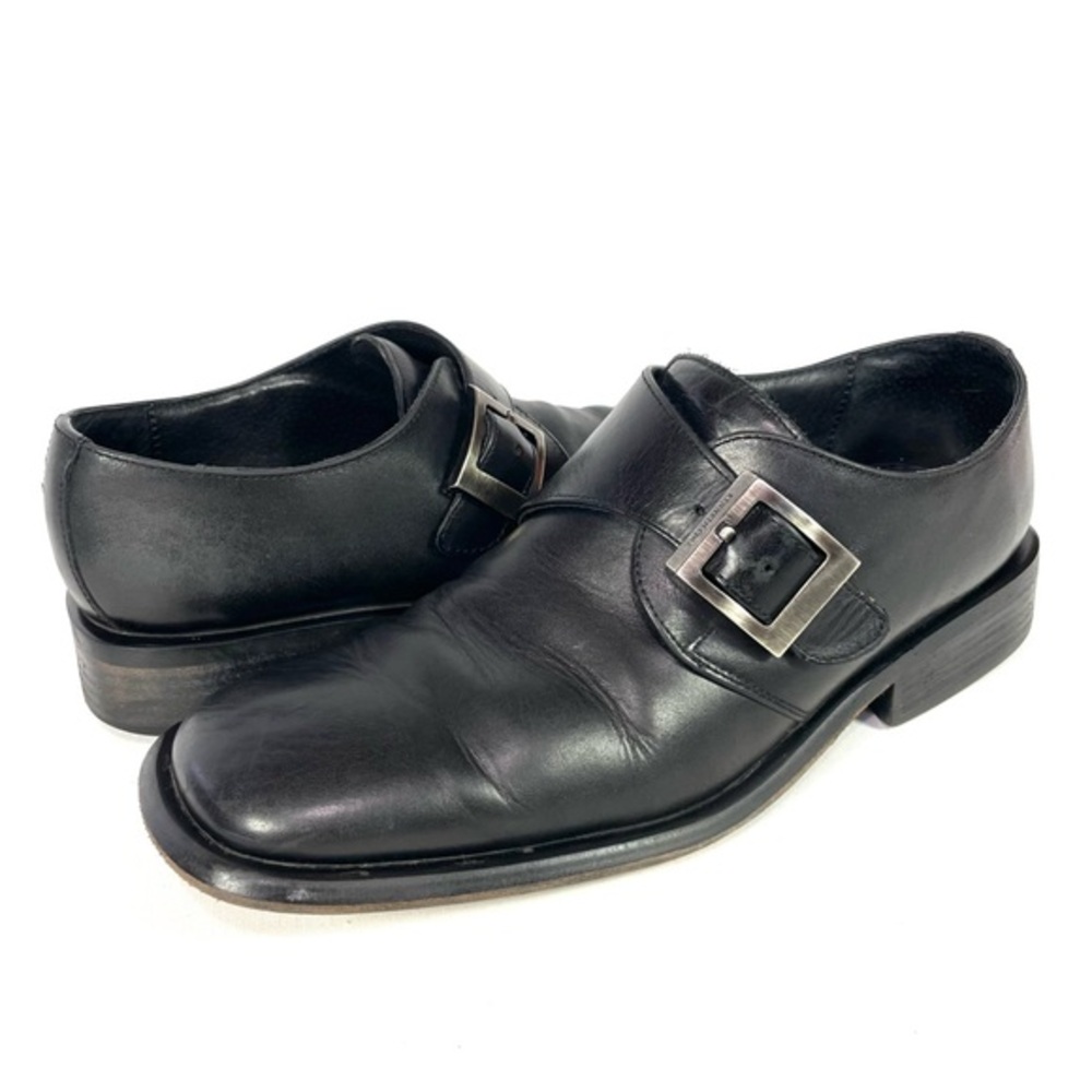 Kenneth Cole NY Monk Strap Dress Shoes Mens 10.5 Black Leather - Picture 9 of 9